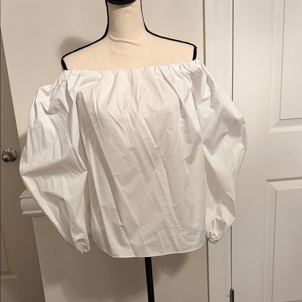 Alexis white cotton off shoulder blouse